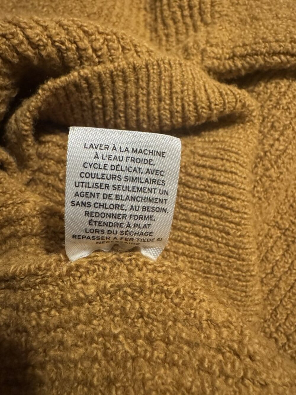 BP Women Turtleneck Ribbed Knit Pullover Sweater Long Sleeve Tan Size Medium pre - Picture 5 of 5
